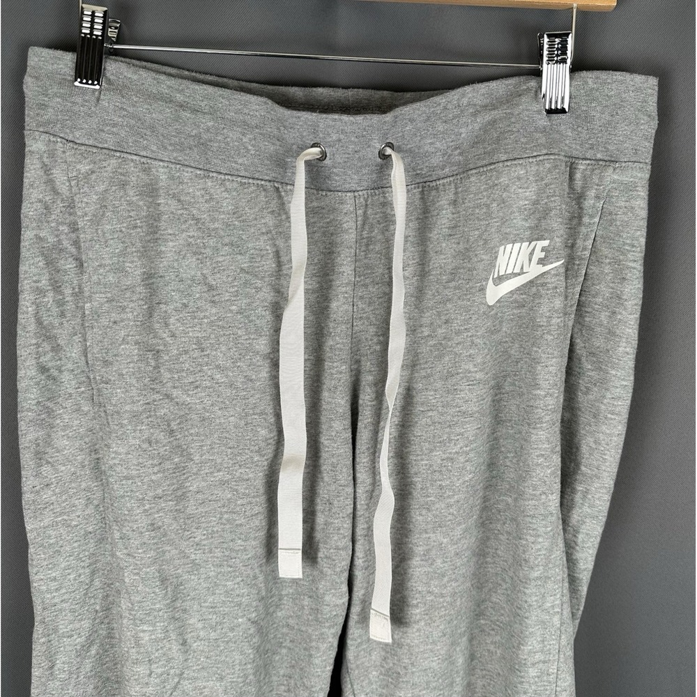 Nike Sportswear Joggers Mens Medium Gray Heather Sweatpants Futura Logo Cuffed - Picture 2 of 7